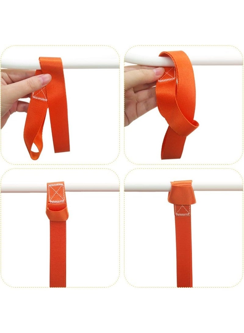 10 Pcs Soft Loop Tie Down Straps, 1,500lb Load Capacity 4,500lb Breaking Strength Belts for Secure and Confident Trailering of Motorcycle Dirt Bike ATV UTV - Blue, Orange - Image 4